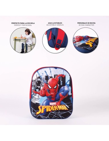 Mochila 3d Infantil de Spiderman - Licencia Oficial Marvel