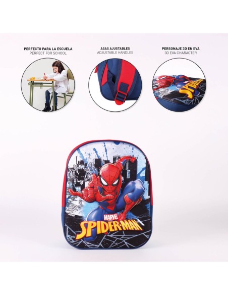Mochila 3d Infantil de Spiderman - Licencia Oficial Marvel